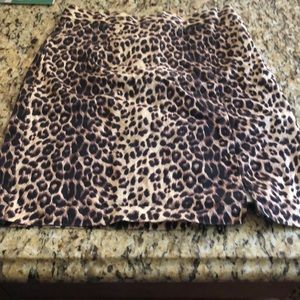 Leopard print pencil skirt